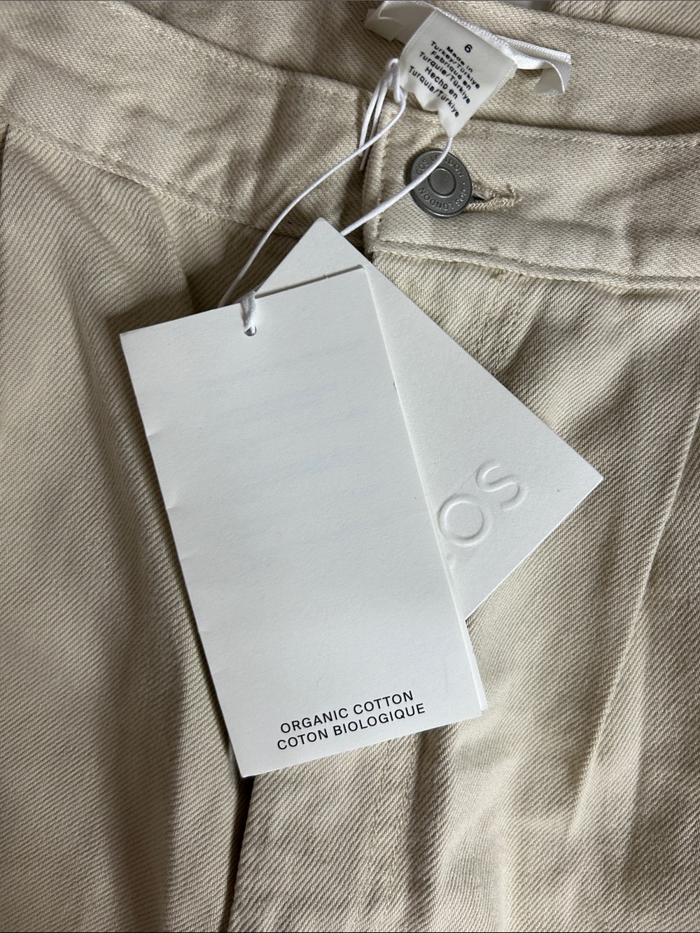 NWT (size 6) COS PLEATED WIDE-LEG DENIM PANTS - Picture 7 of 10